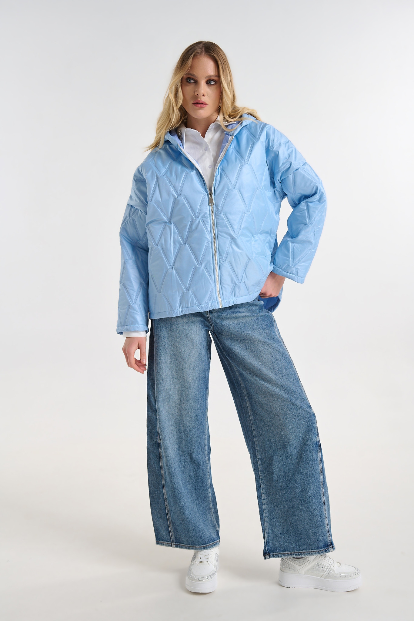 Oversized Quilted Jacket with Hood