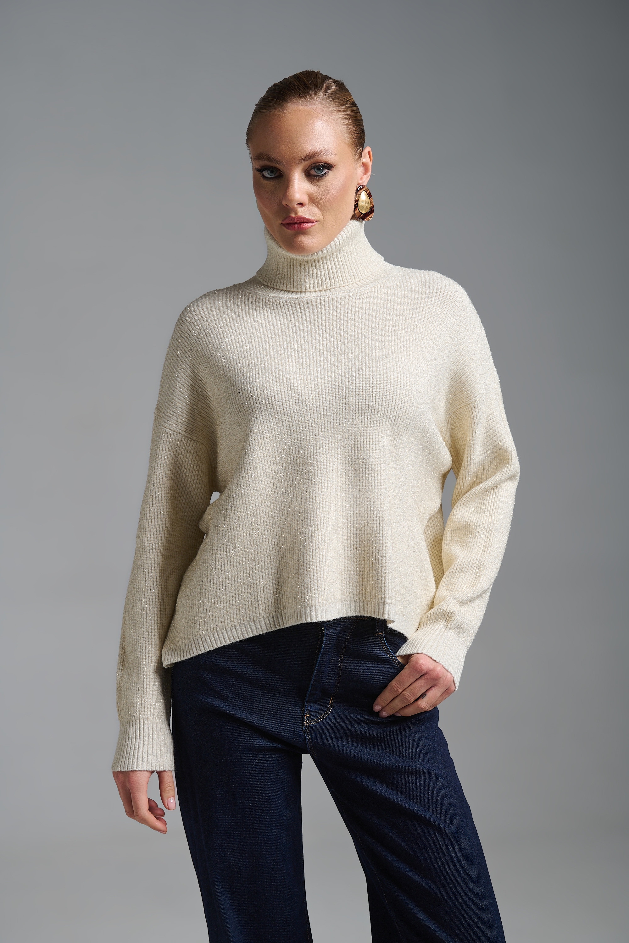 Πλεκτό Μακρυμάνικο Ζιβάγκο Λούρεξ