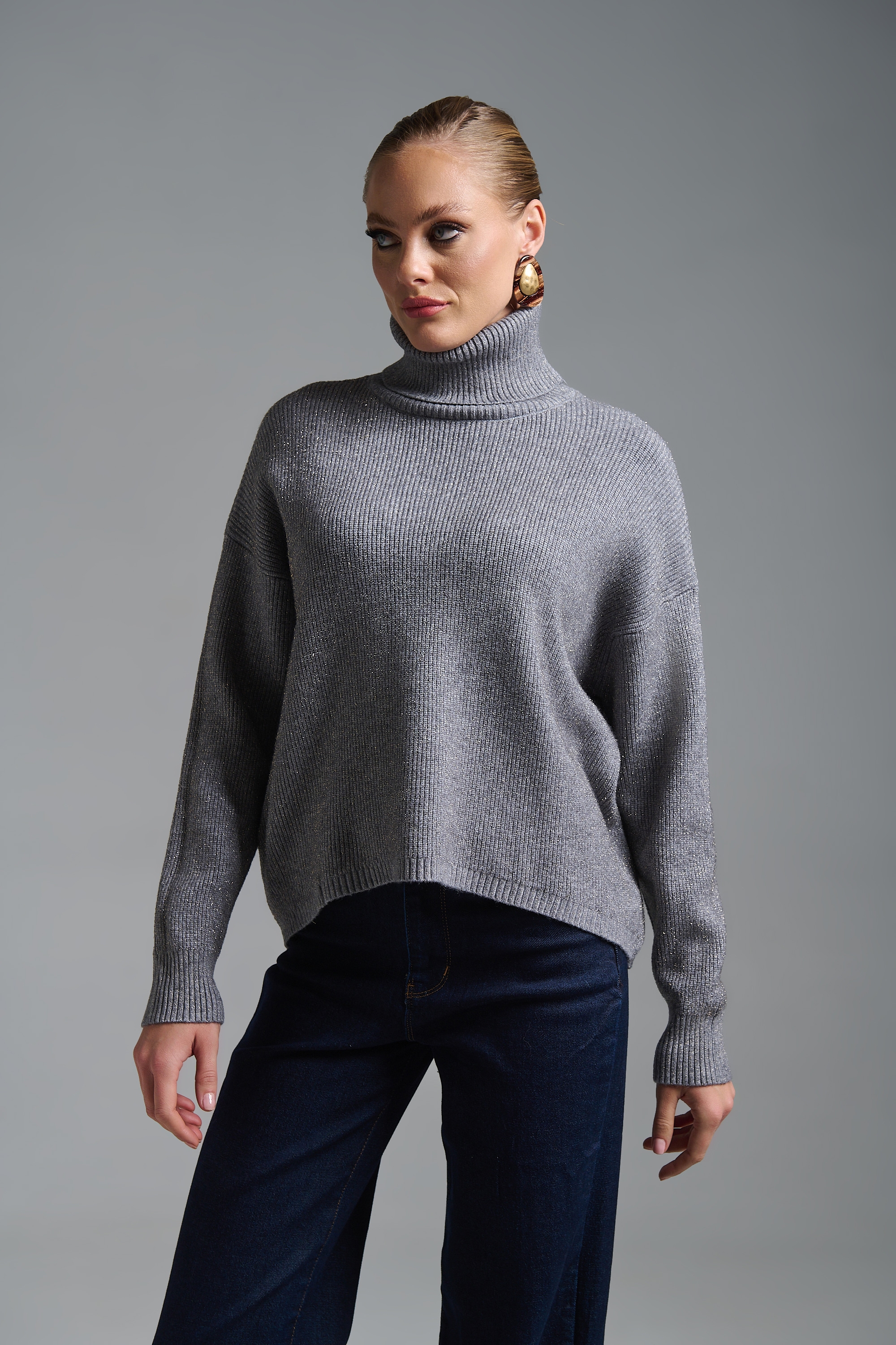 Πλεκτό Μακρυμάνικο Ζιβάγκο Λούρεξ