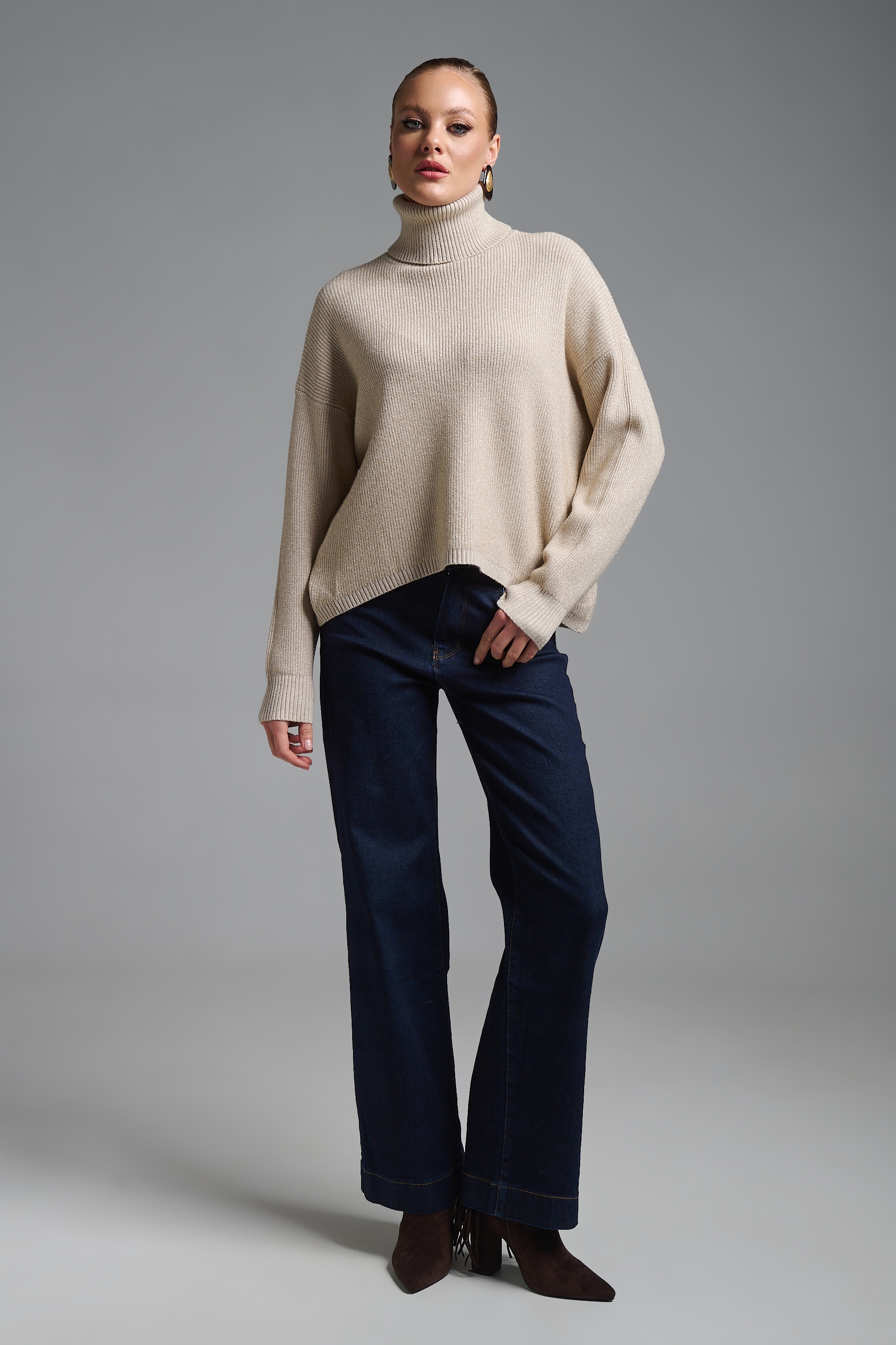 Πλεκτό Μακρυμάνικο Ζιβάγκο Λούρεξ