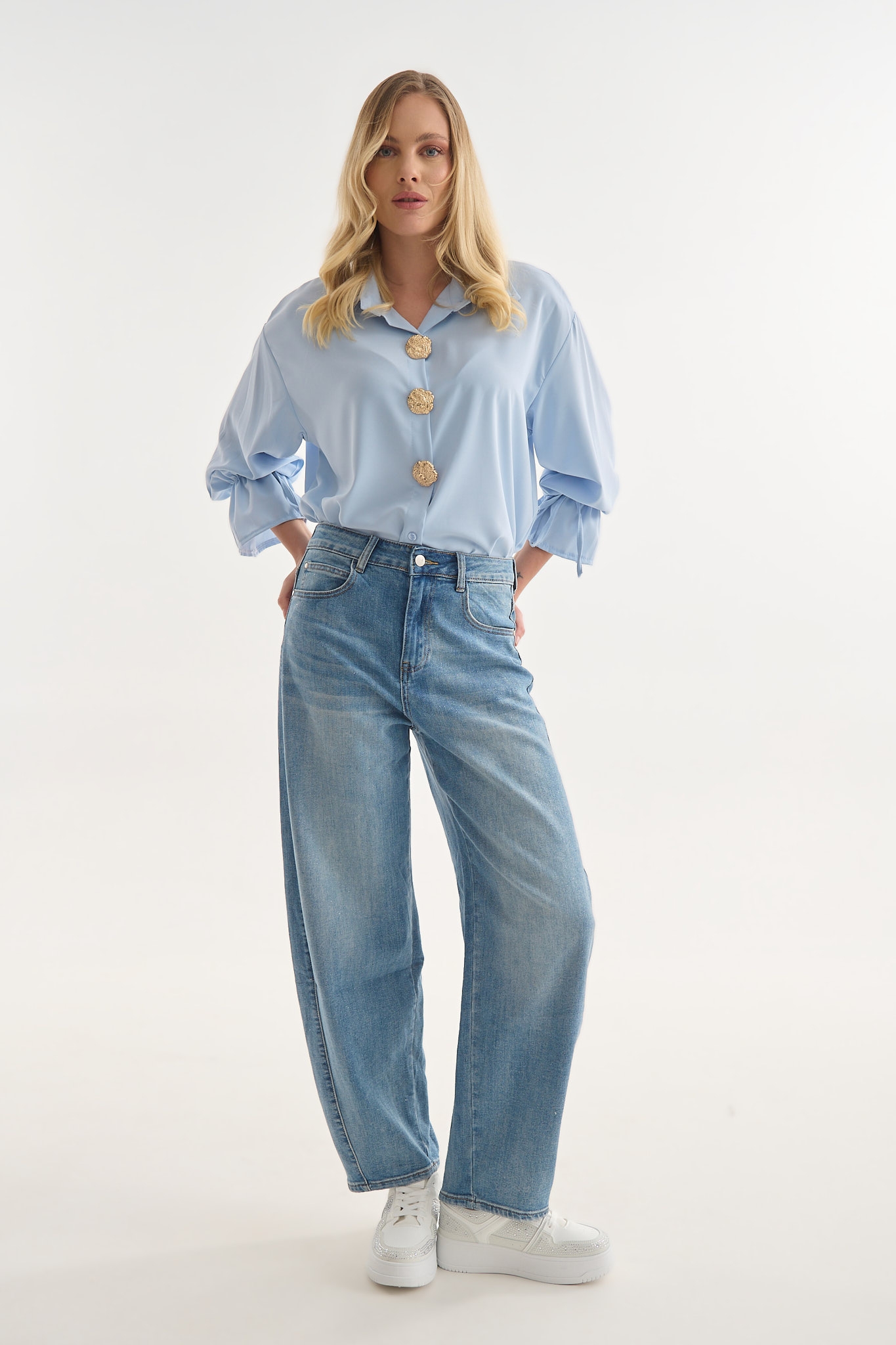 Shinny Baggy Balloon Jeans