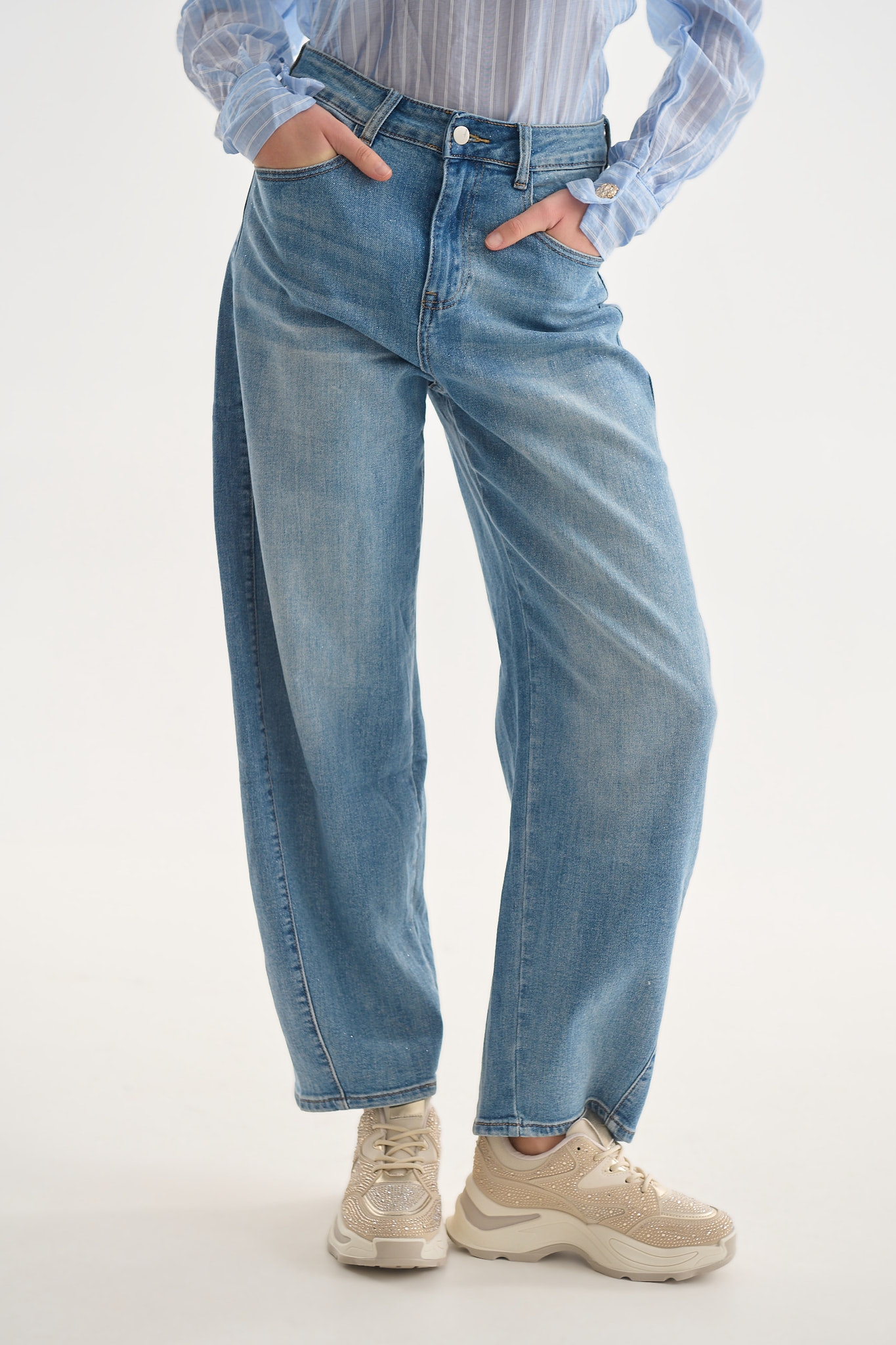 Shinny Baggy Balloon Jeans