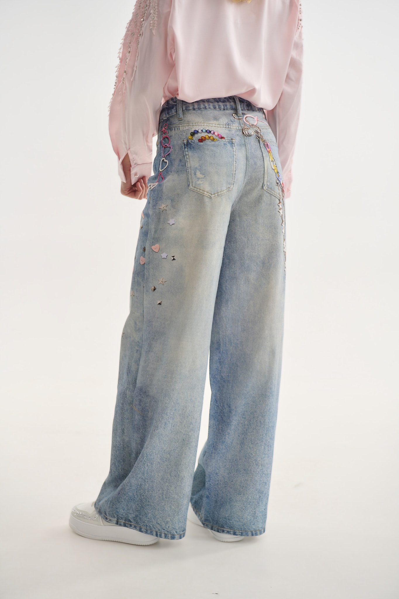 Jean Παντελόνι Super Wide Leg με Print