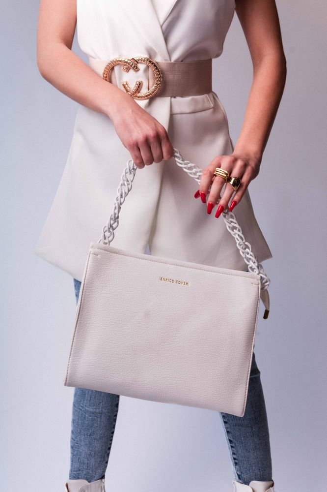 Square Bag With Chain