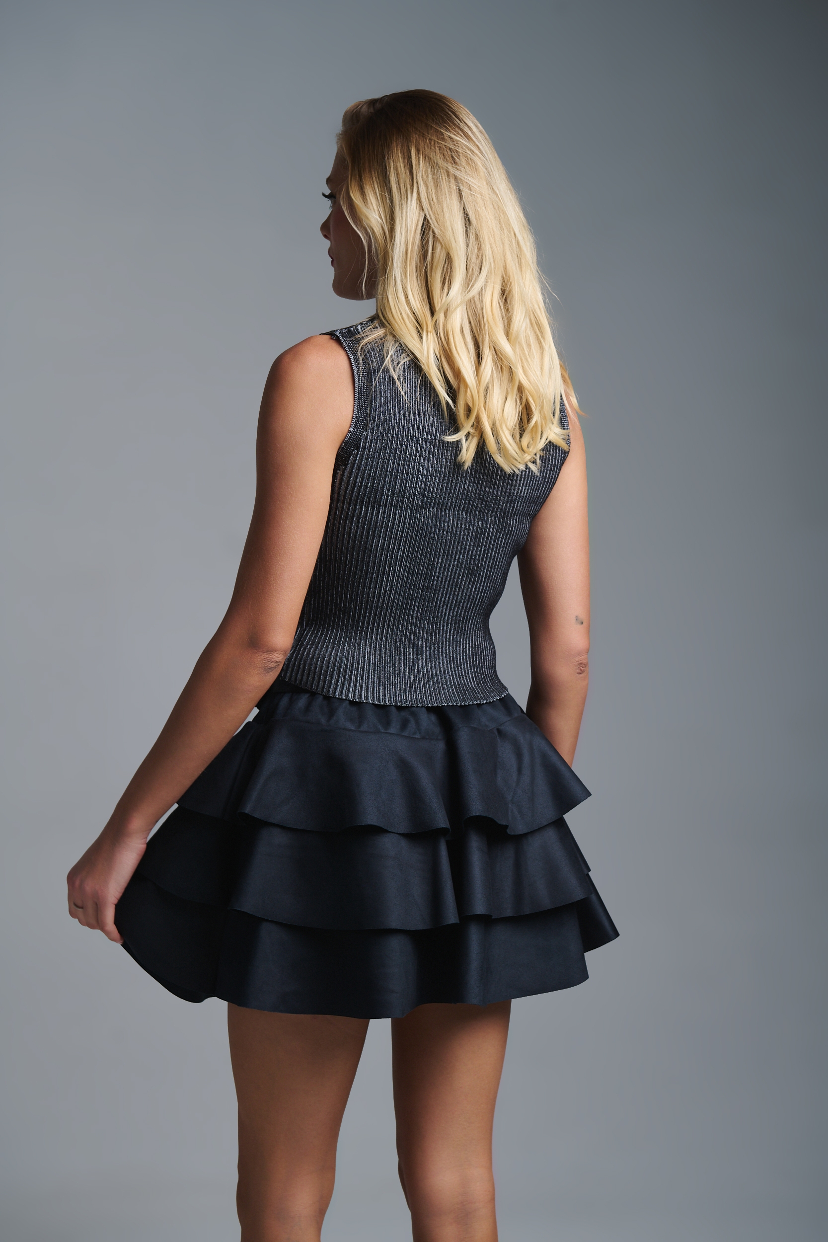 Rhinestoned Sleeveless Blouse