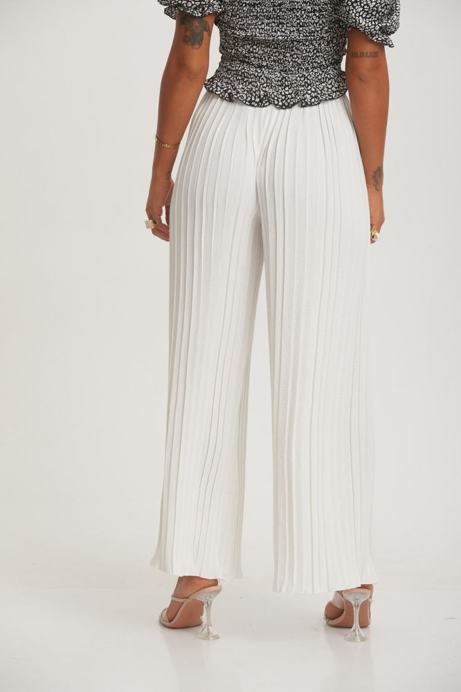 Παντελόνα Πλισέ Μονόχρωμη