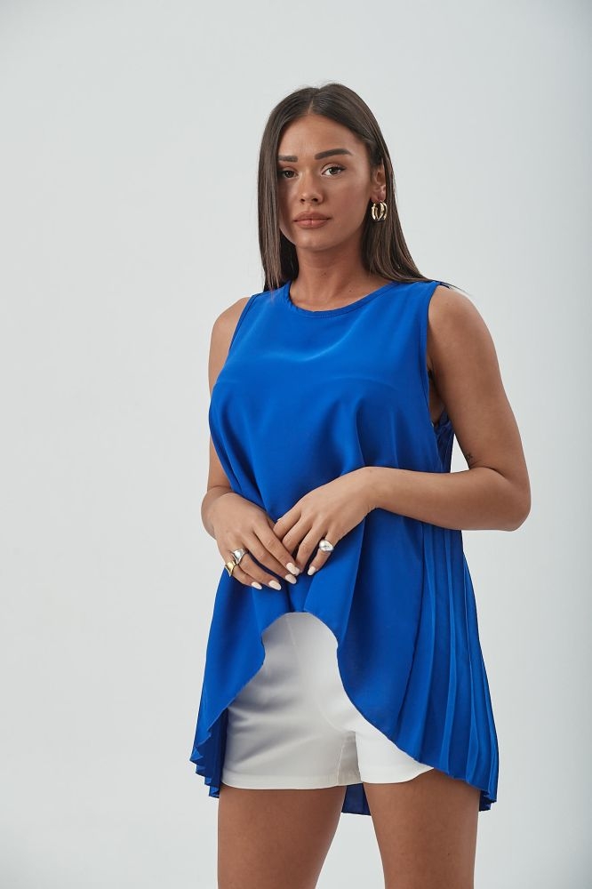 Τόπ Αμάνικο Πλισέ Με Κολιε