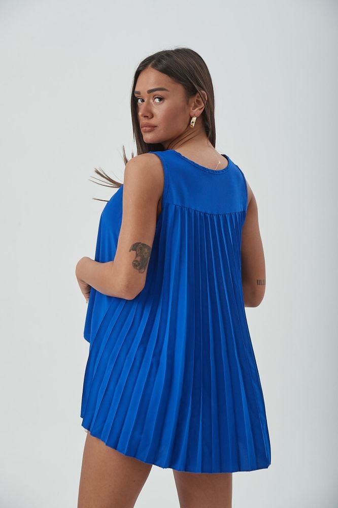 Τόπ Αμάνικο Πλισέ Με Κολιε