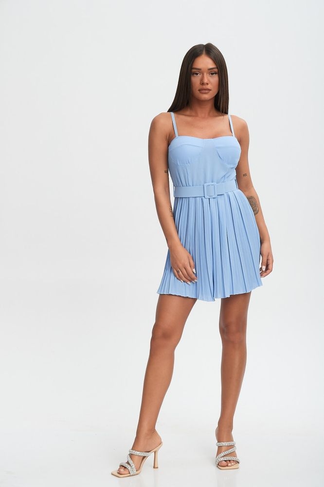 Φόρμα Σόρτς Πλισέ με Ζωνάκι