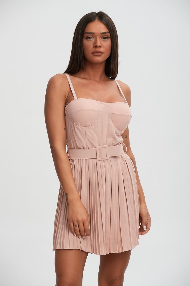 Φόρμα Σόρτς Πλισέ με Ζωνάκι