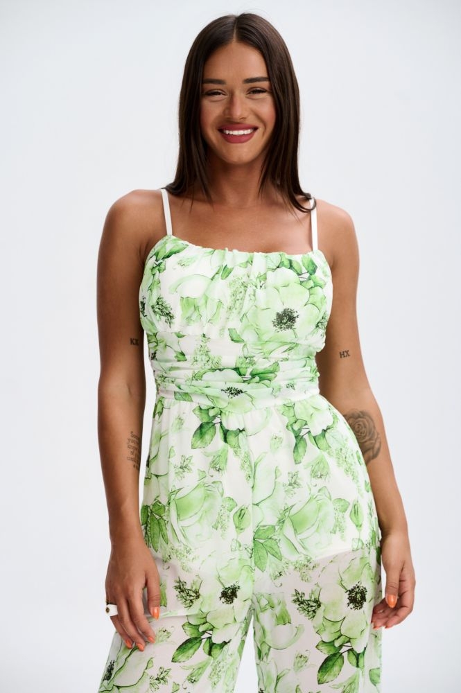 Φόρμα Ολόσωμη Λινή Φλοράλ