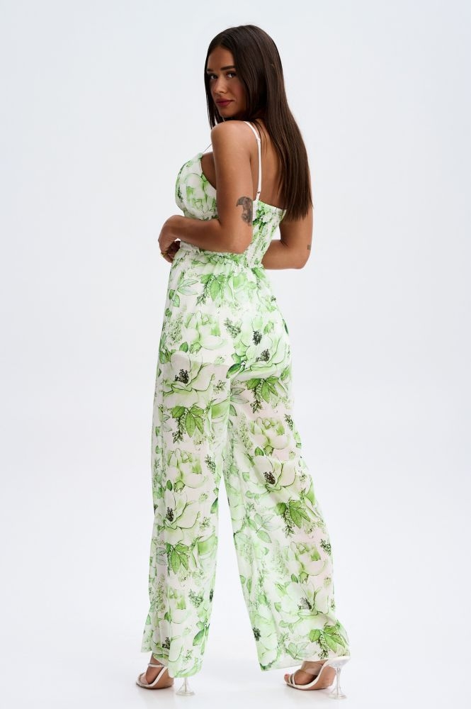 Φόρμα Ολόσωμη Λινή Φλοράλ