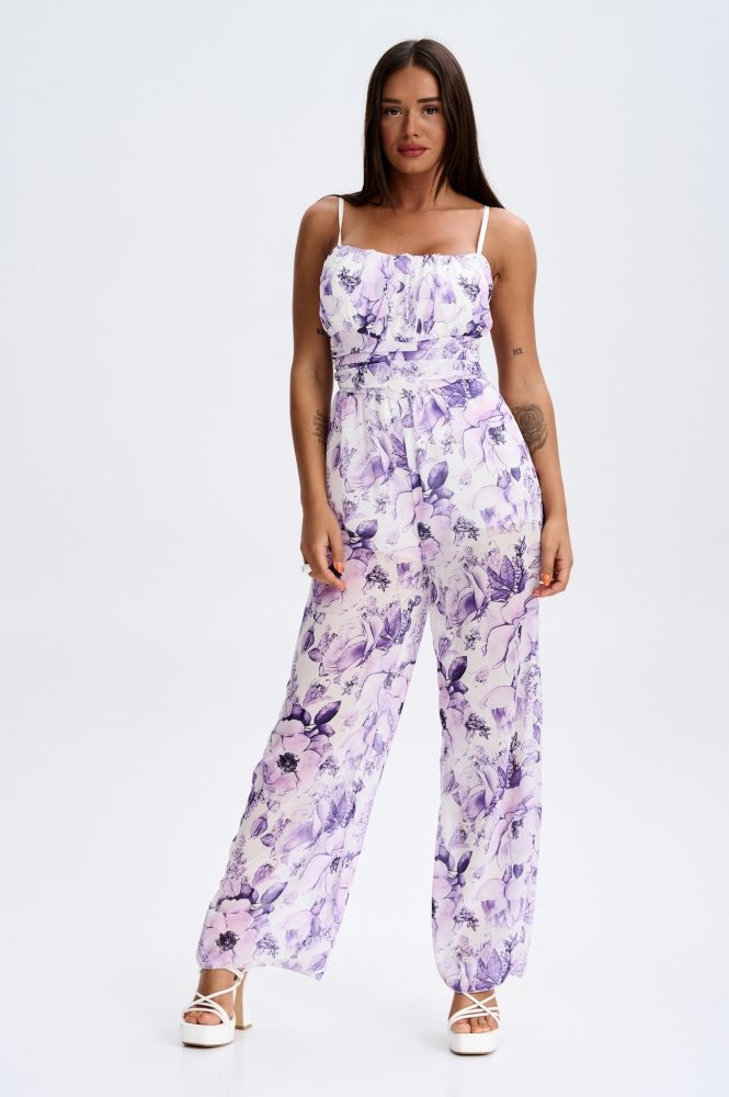 Φόρμα Ολόσωμη Λινή Φλοράλ