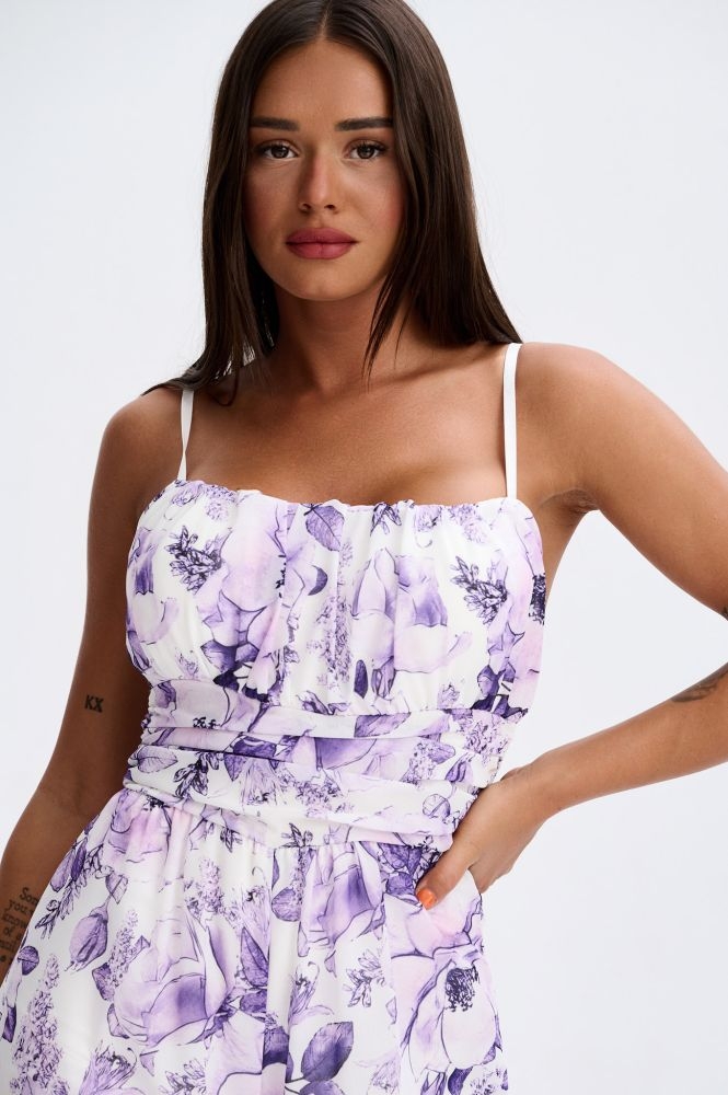 Φόρμα Ολόσωμη Λινή Φλοράλ