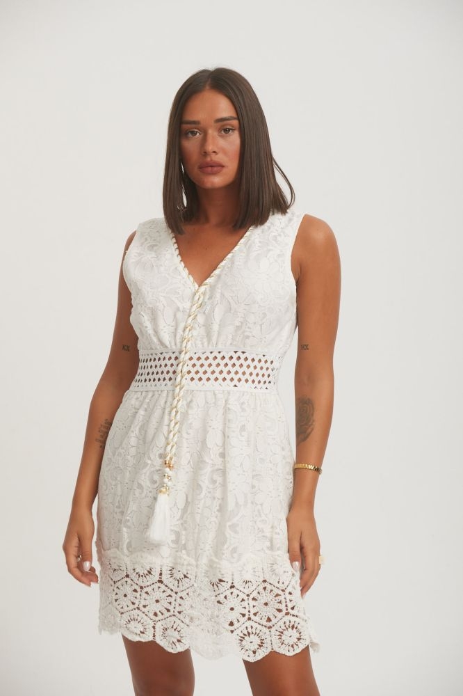 Φόρεμα Δανδελένιο Με Λάστιχο