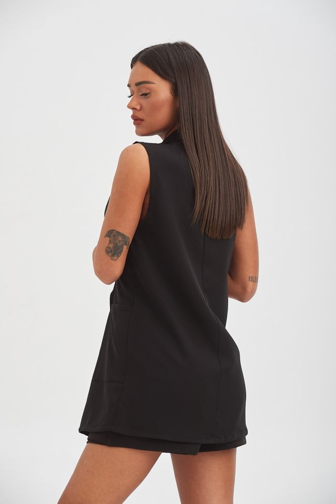 Σακκάκι Αμάνικο Με Διπλά Κουμπιά