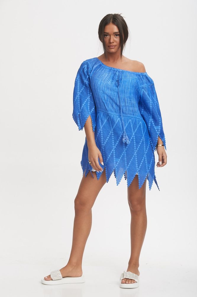 Μπλούζα Λινή Με Ρέλι Κύκλους