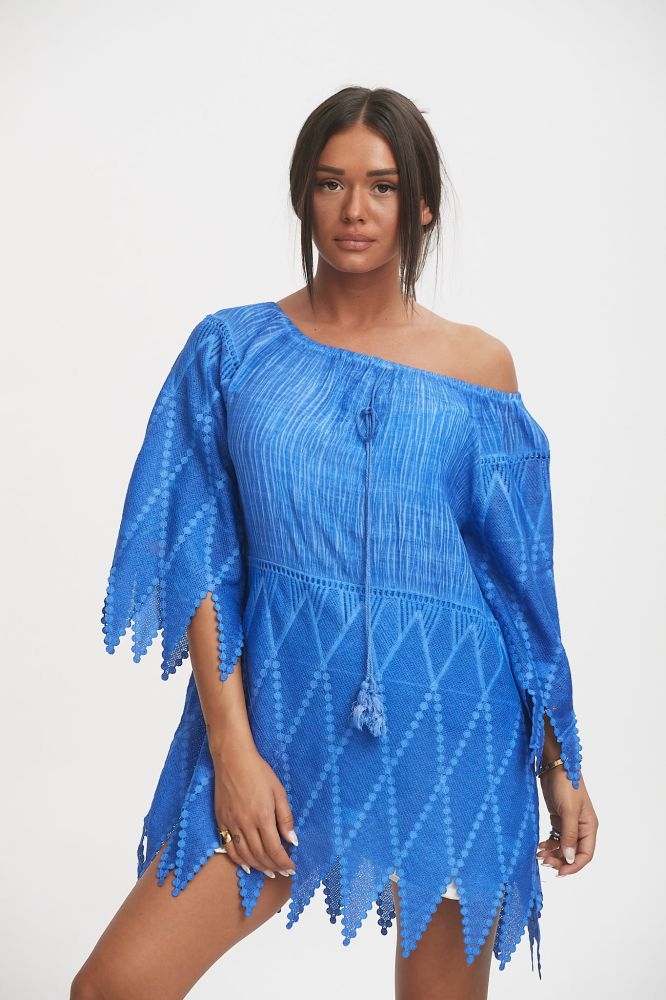 Μπλούζα Λινή Με Ρέλι Κύκλους