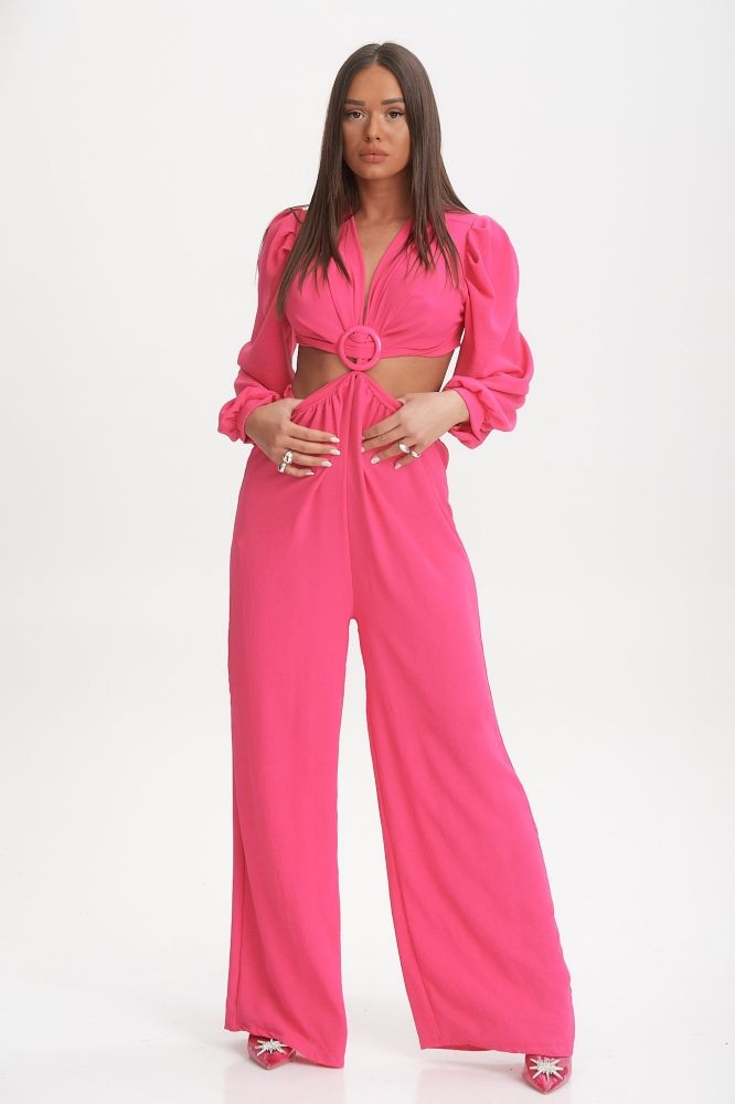 Ring Detailed Cut Out Jumpsuit