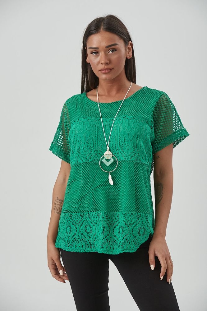 Μπλούζα Τρυπητή Με Φάσες Δανδέλα