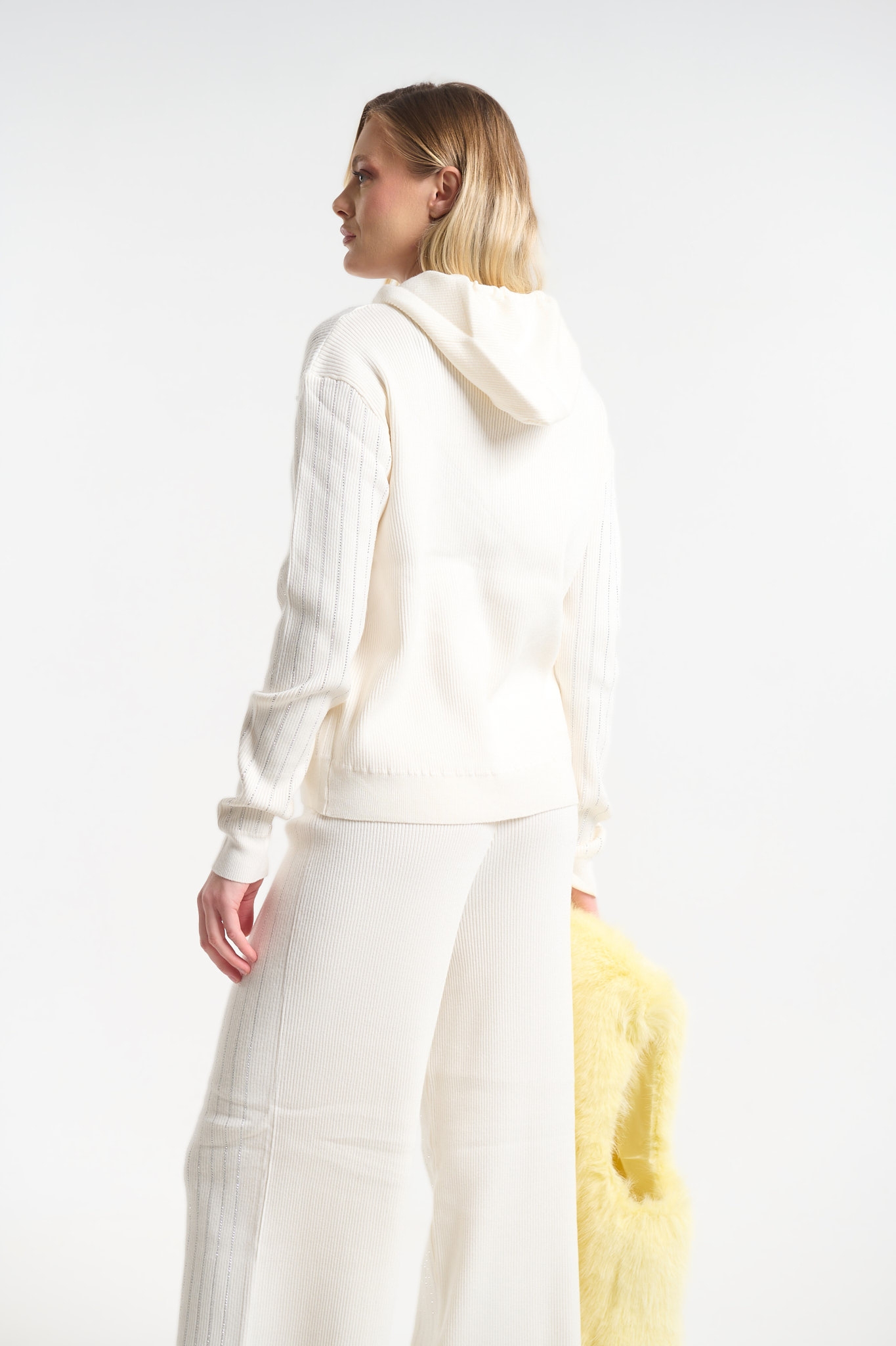 Rhinestone Tracksuit Set Hooded