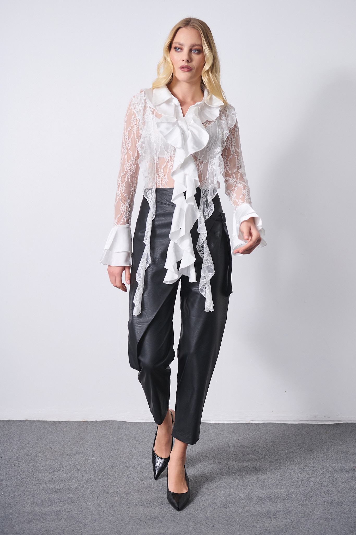 Πουκαμίσα Δανδελένια με Βολάν