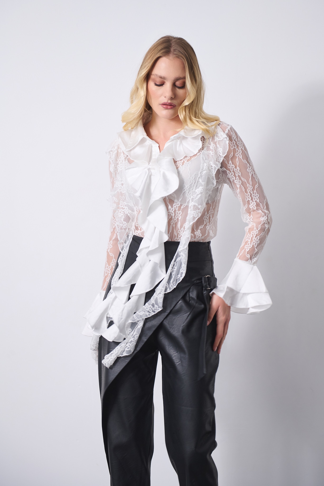 Πουκαμίσα Δανδελένια με Βολάν