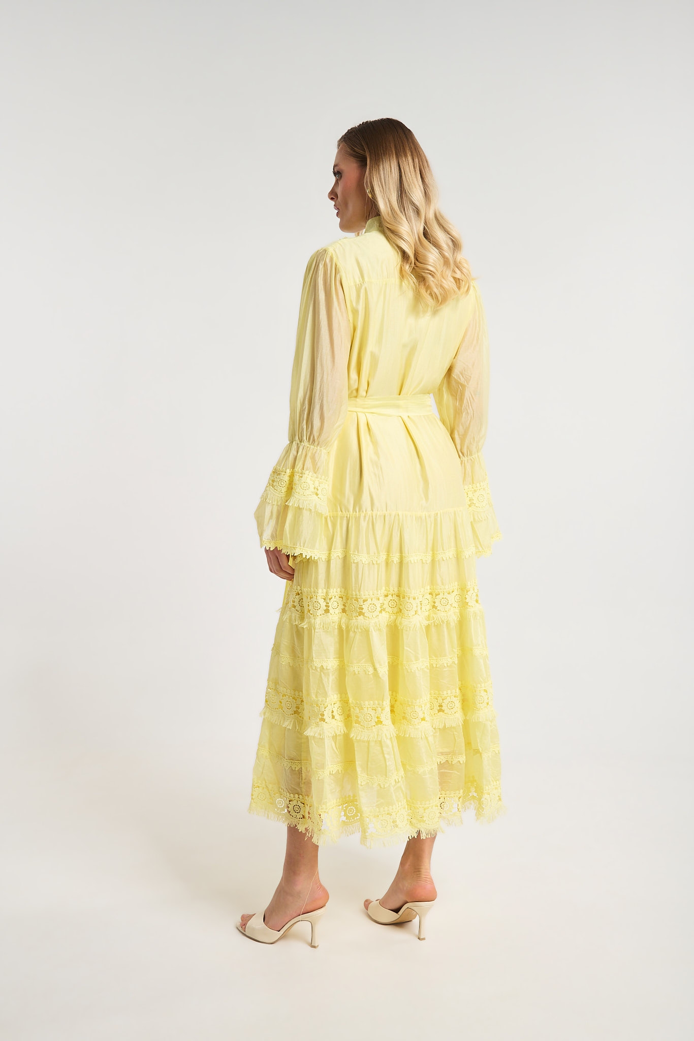 Φόρεμα Μακρύ Με Λεπτομέρεια Δαντέλα