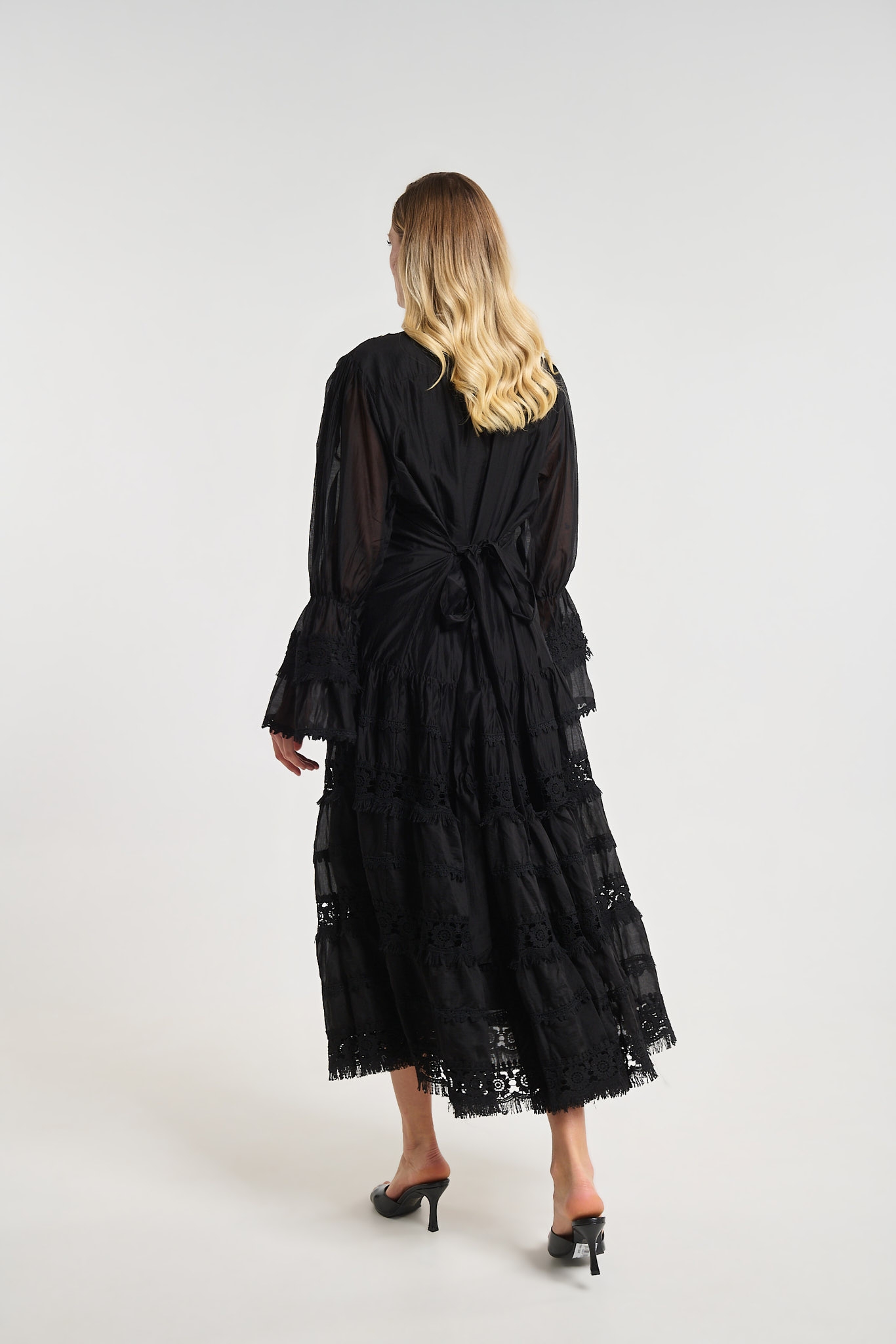 Φόρεμα Μακρύ Με Λεπτομέρεια Δαντέλα