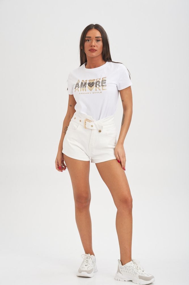 T-Shirt Χρυσό Amore