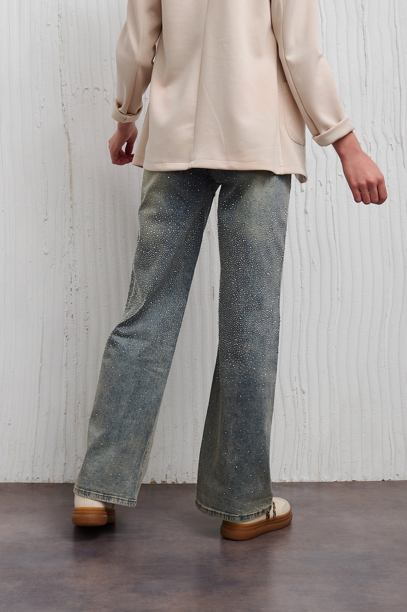 Crystal Glow Wide Leg Jesns