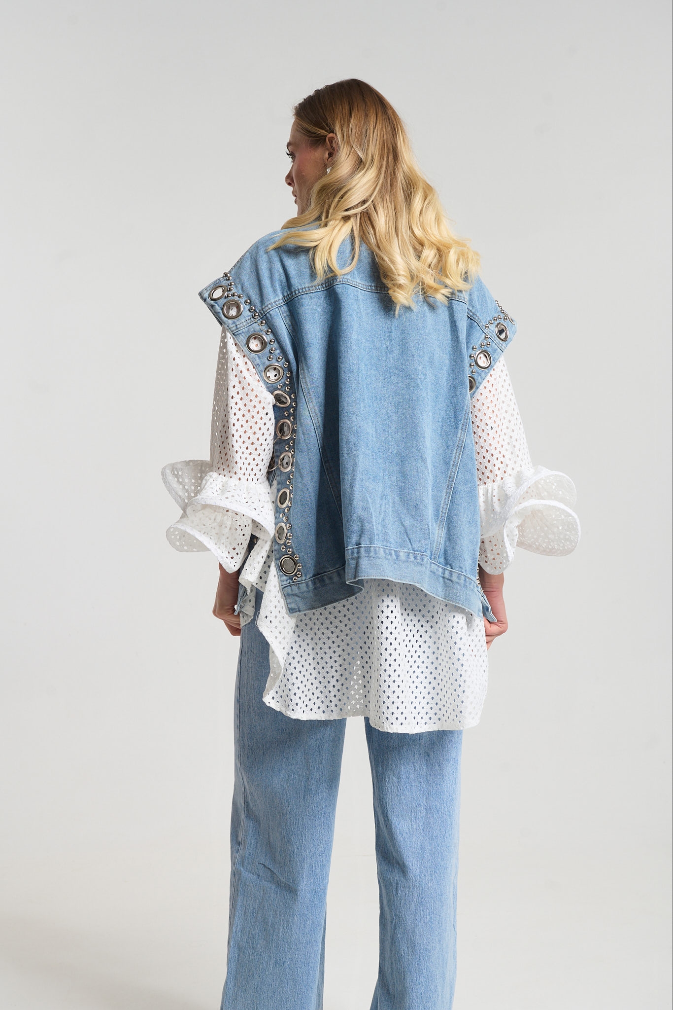 Γιλέκο Τζιν Με Μπίλιες Ρέλι