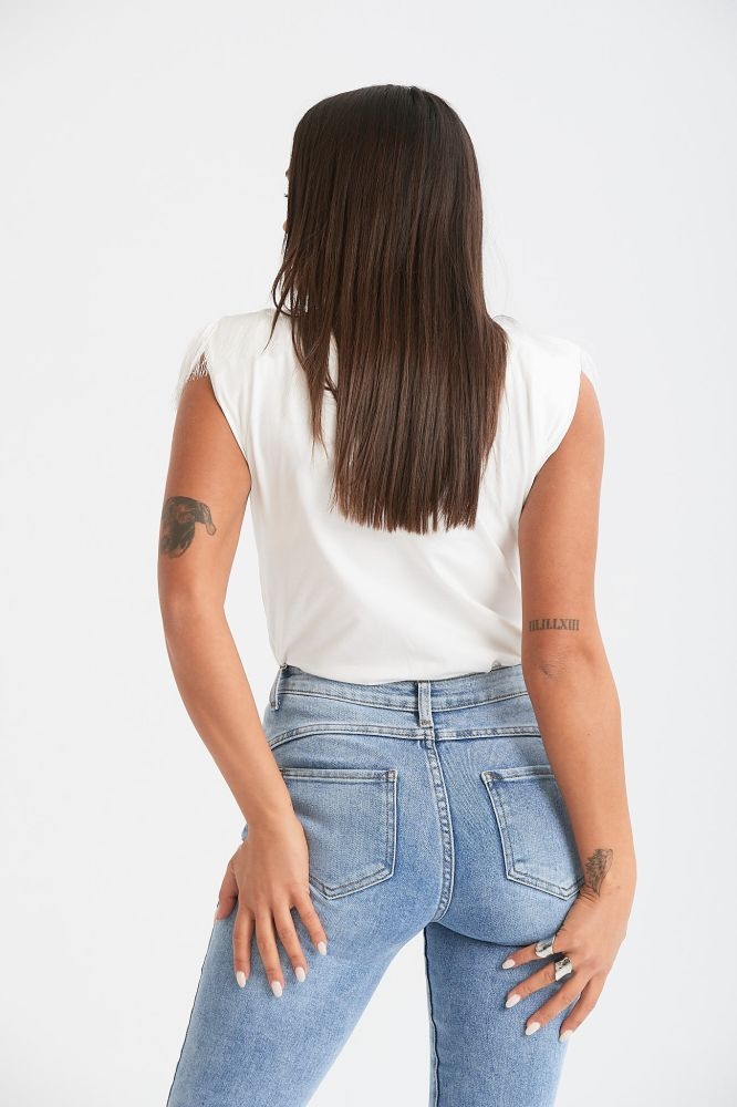 T-Shirt Beauty Queen Με Κρόσια Ώμο