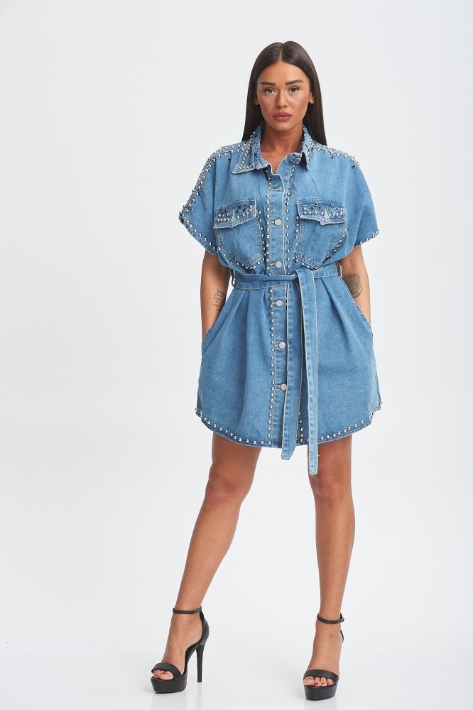Φόρεμα Τζίν Με Τρούκ