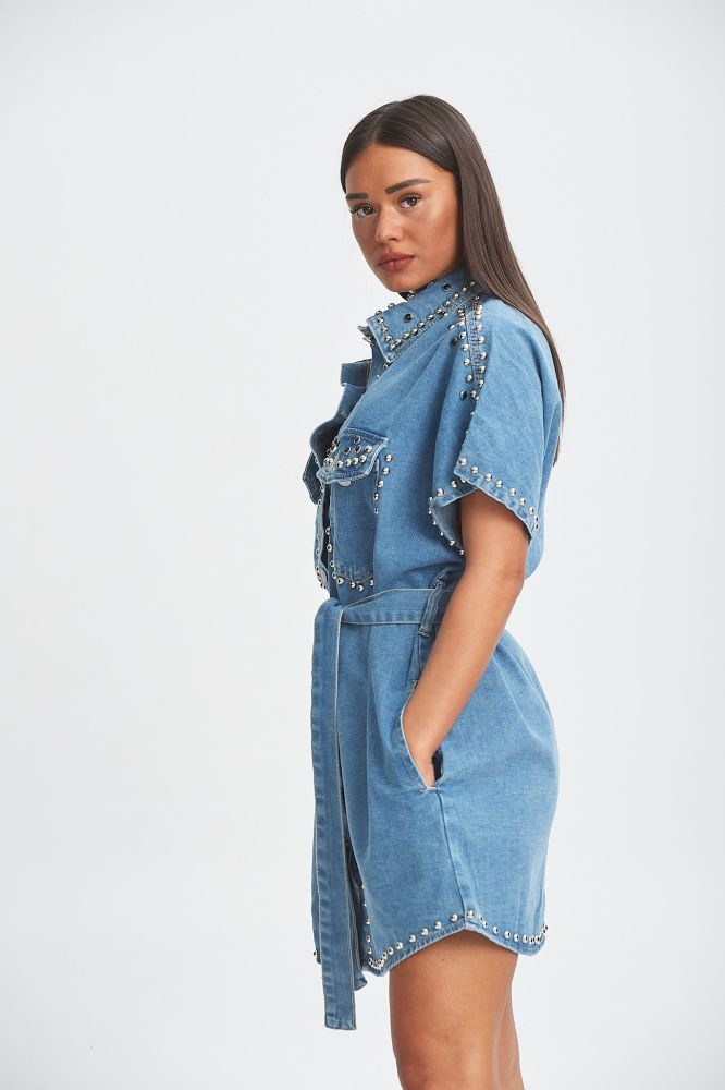 Φόρεμα Τζίν Με Τρούκ