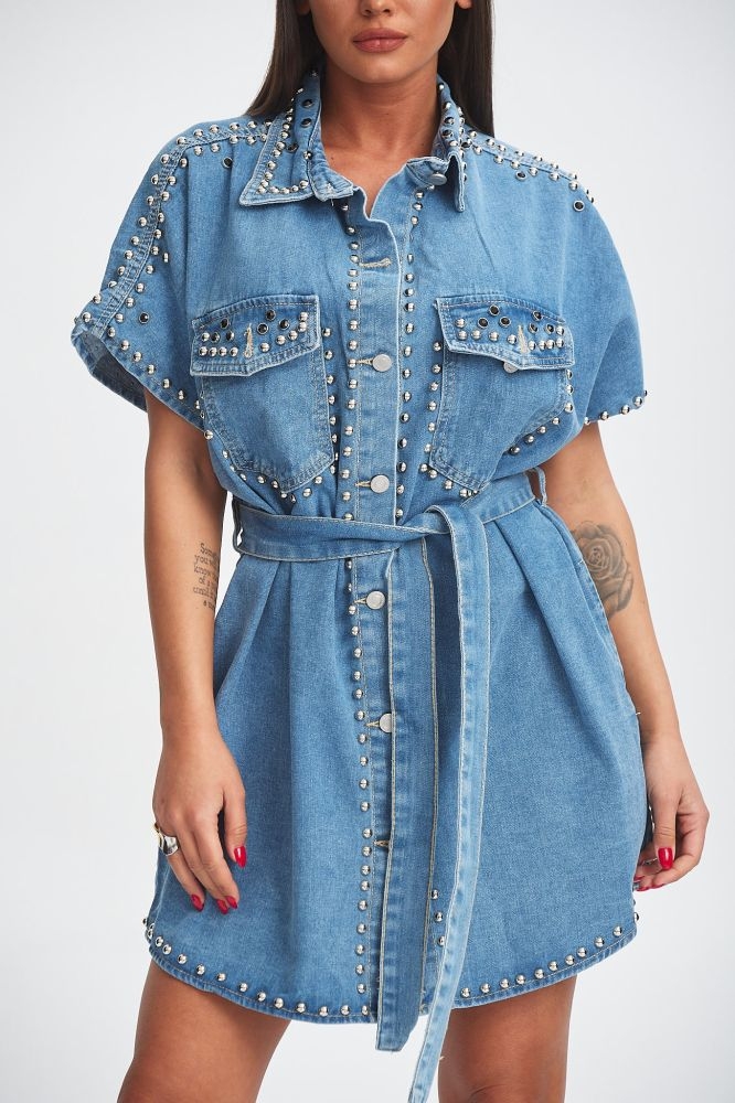 Φόρεμα Τζίν Με Τρούκ