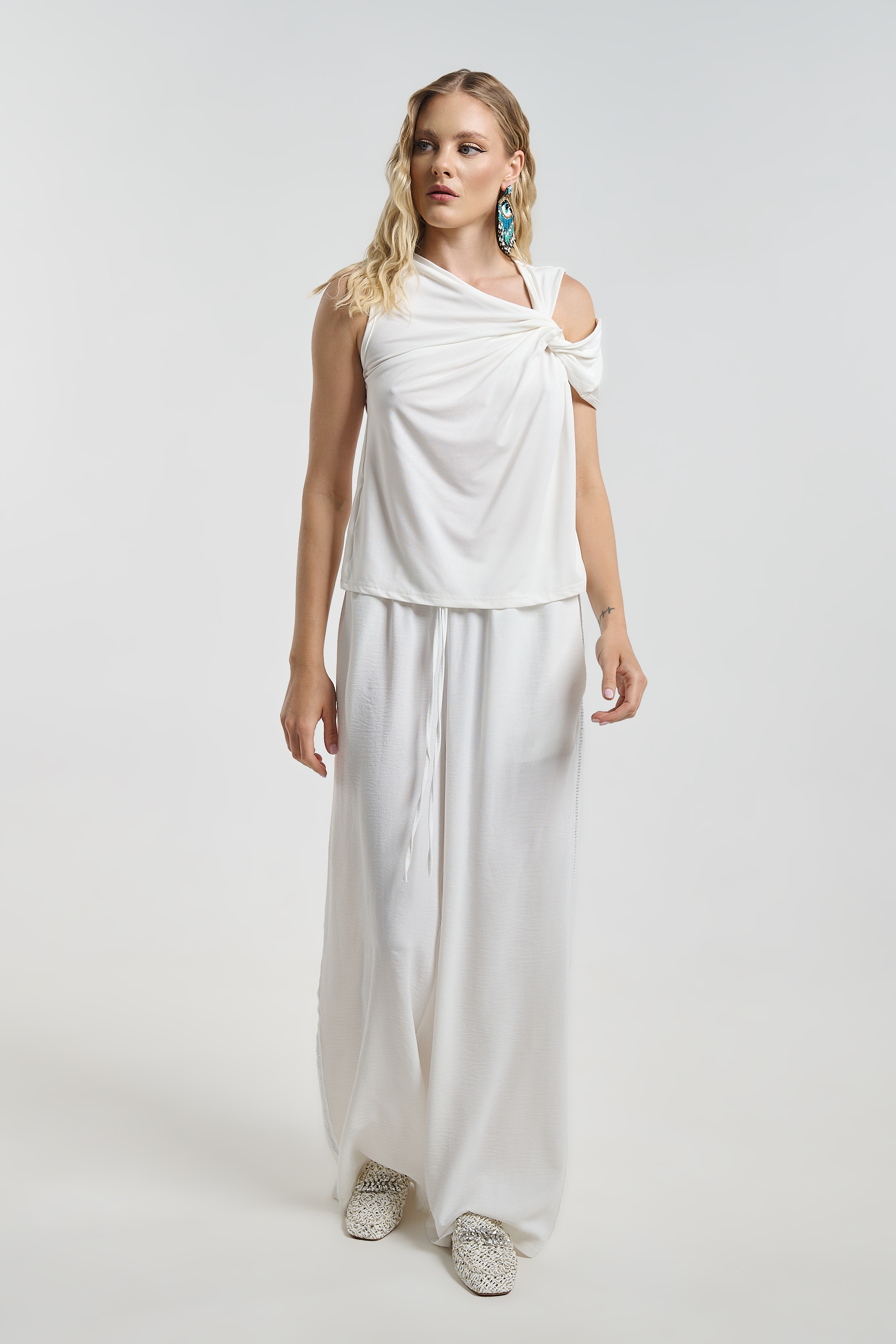 Kellys Asymmetric Draped Top