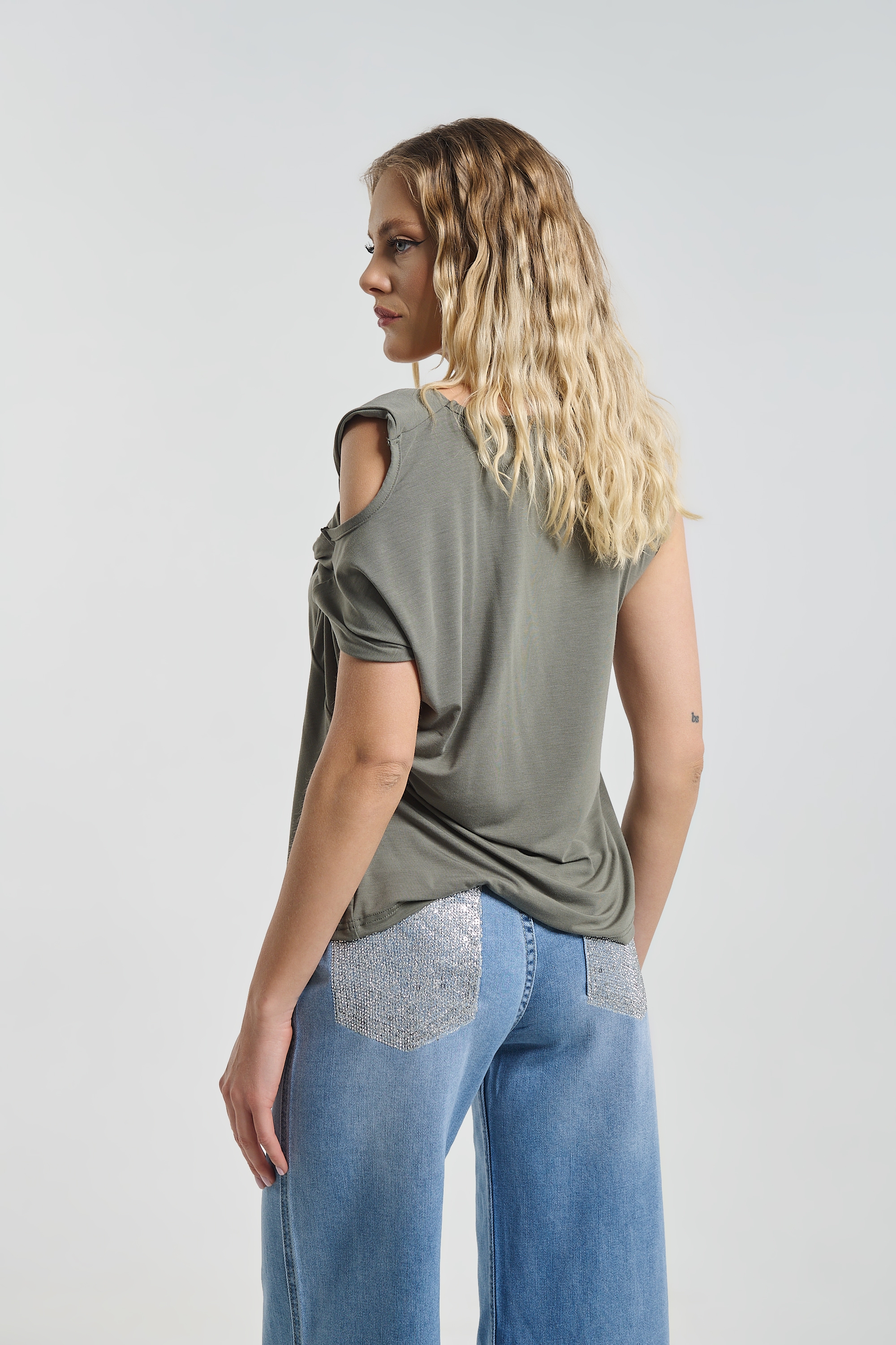 Kellys Asymmetric Draped Top