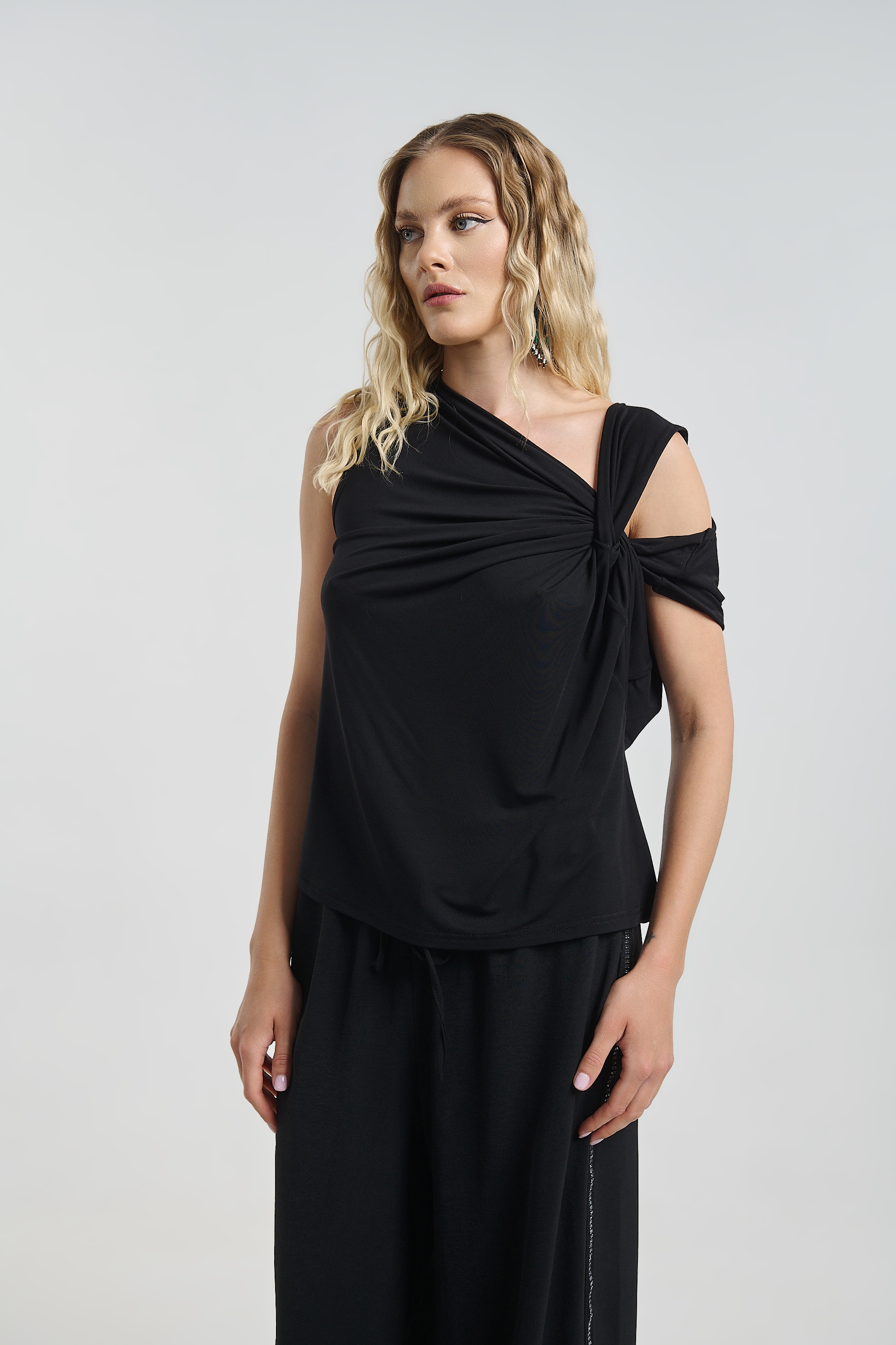 Kellys Asymmetric Draped Top