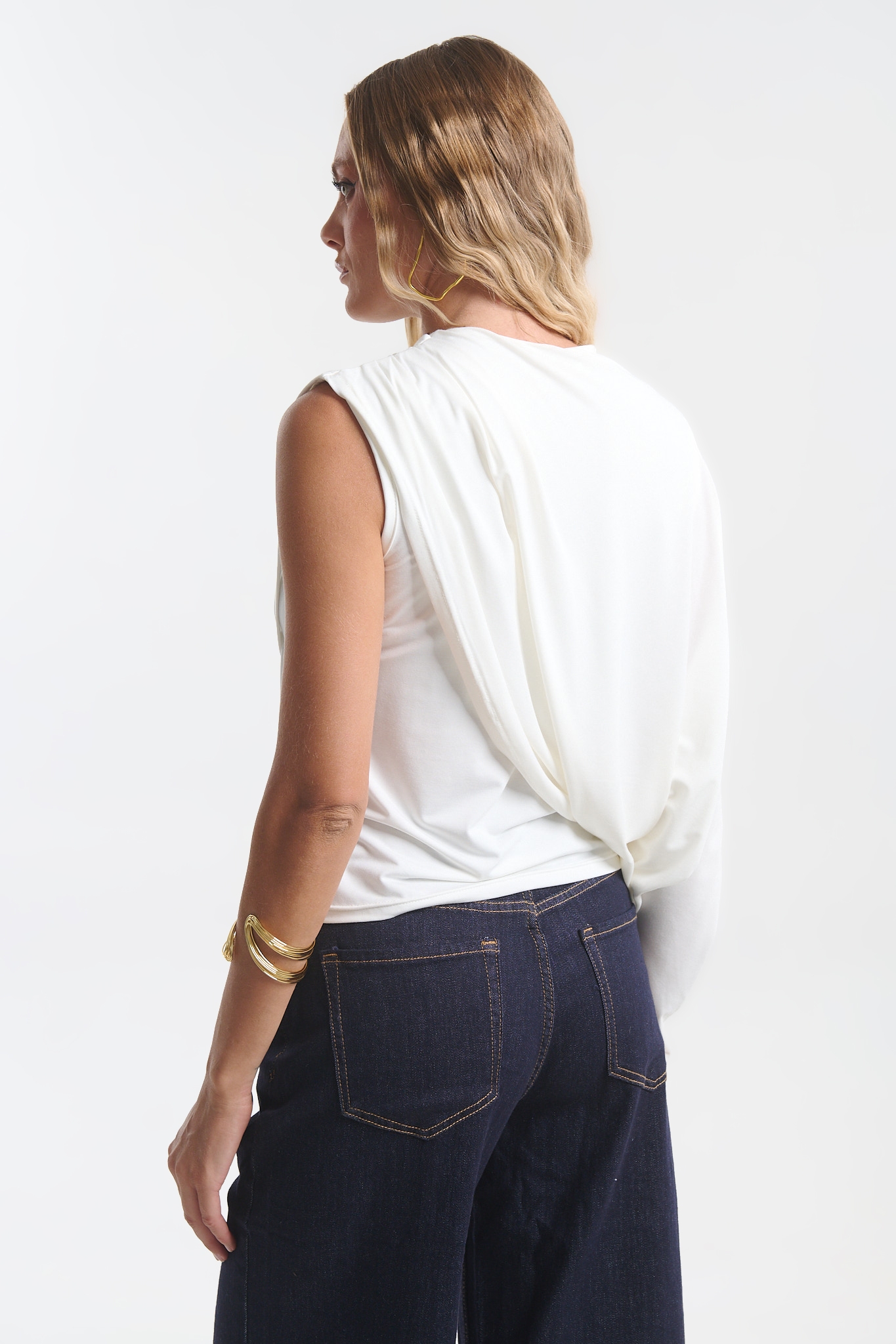 Kellys Women’s Crop Top with Shoulder Pads & Rhinestones