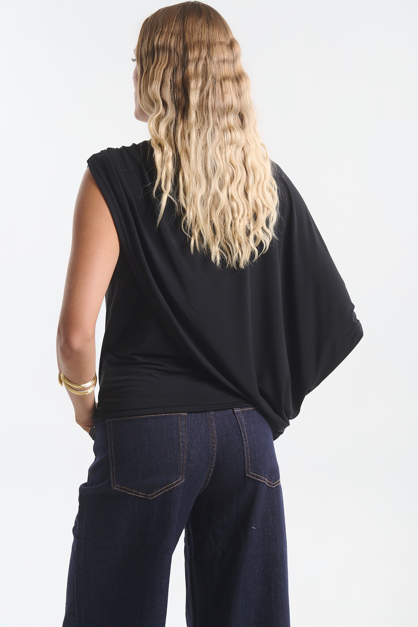 Kellys Women’s Crop Top with Shoulder Pads & Rhinestones