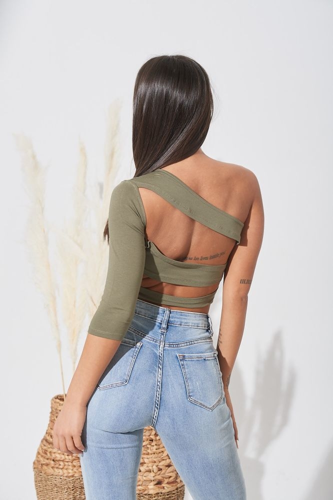 Τόπ Με Έναν Ώμο & Λωρίδες Στην Πλάτη