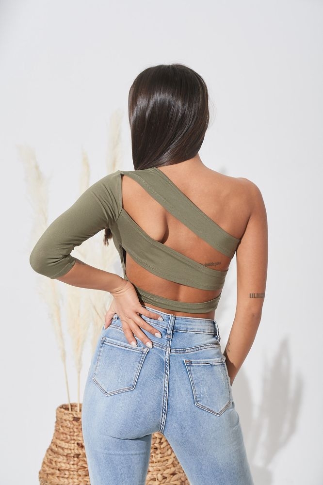 Τόπ Με Έναν Ώμο & Λωρίδες Στην Πλάτη