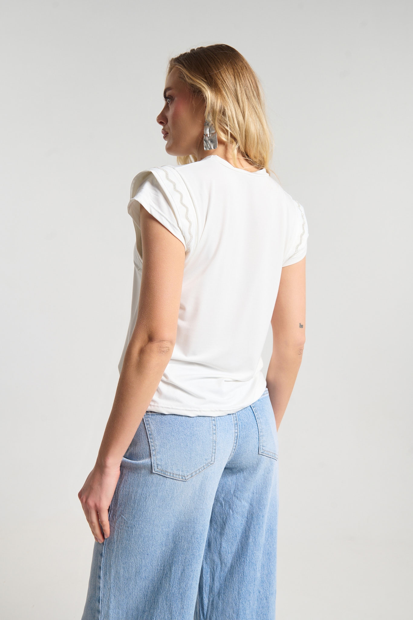 Kelly's Rhinestoned Double Sleeve T-Shirt