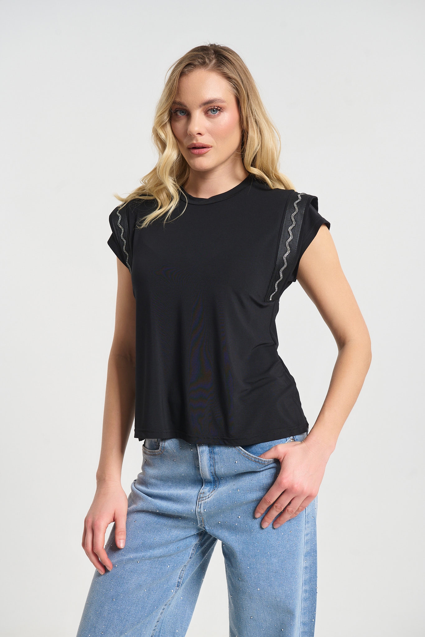 Kelly's T-Shirt Διπλό Μανίκι Με Στρας