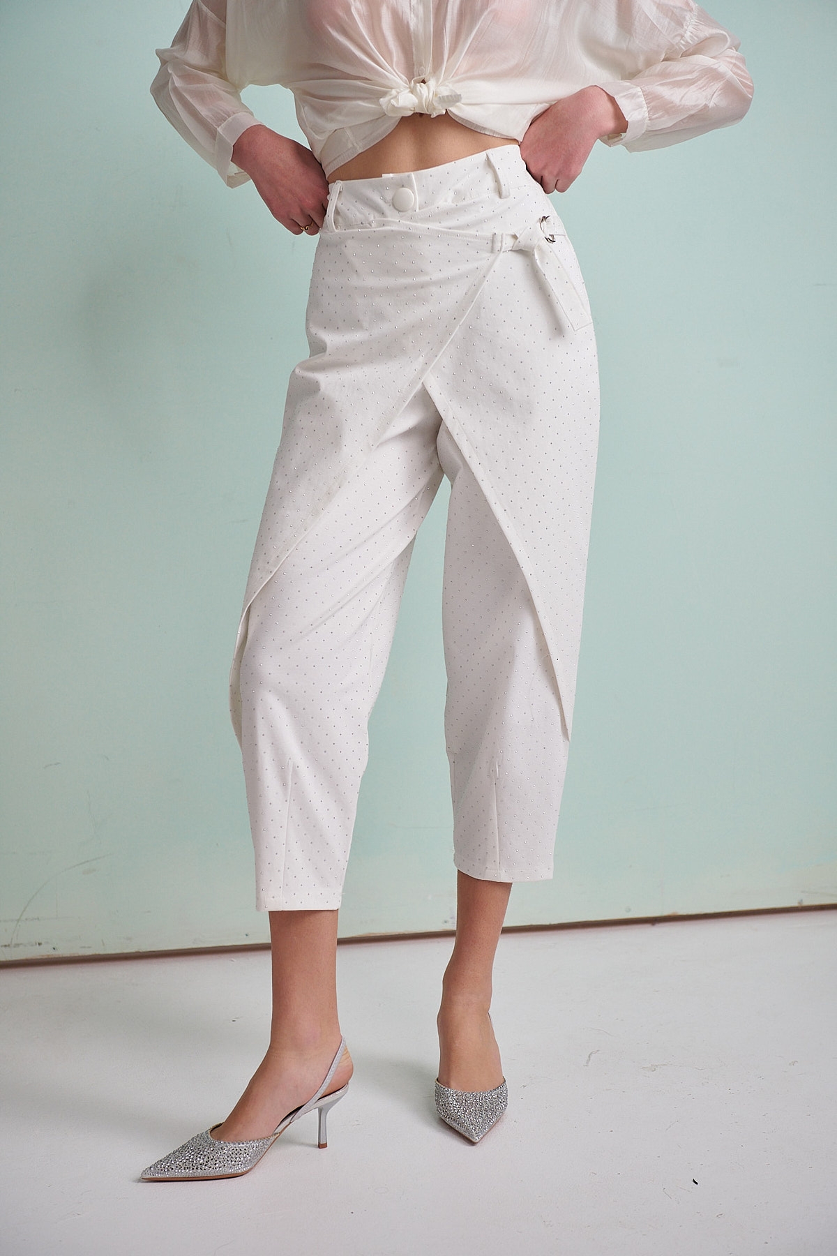 Kelly's Rhinestoned Envelope Style Pants