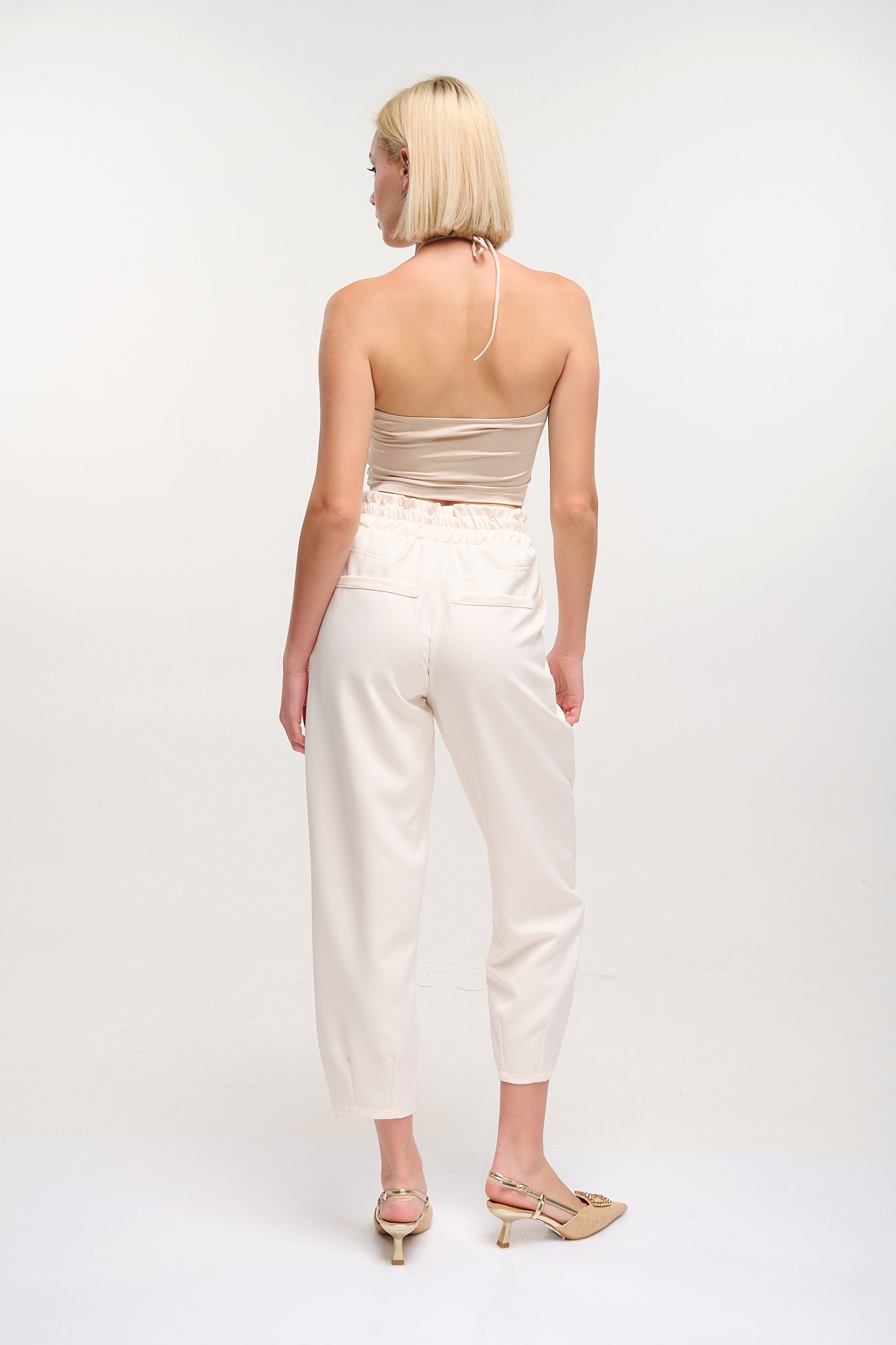 Kelly's Παντελόνι με Κουμπιά & Λάστιχο