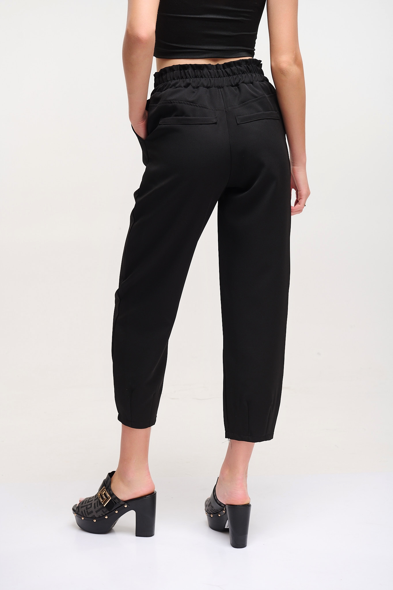 Kelly's Παντελόνι με Κουμπιά & Λάστιχο