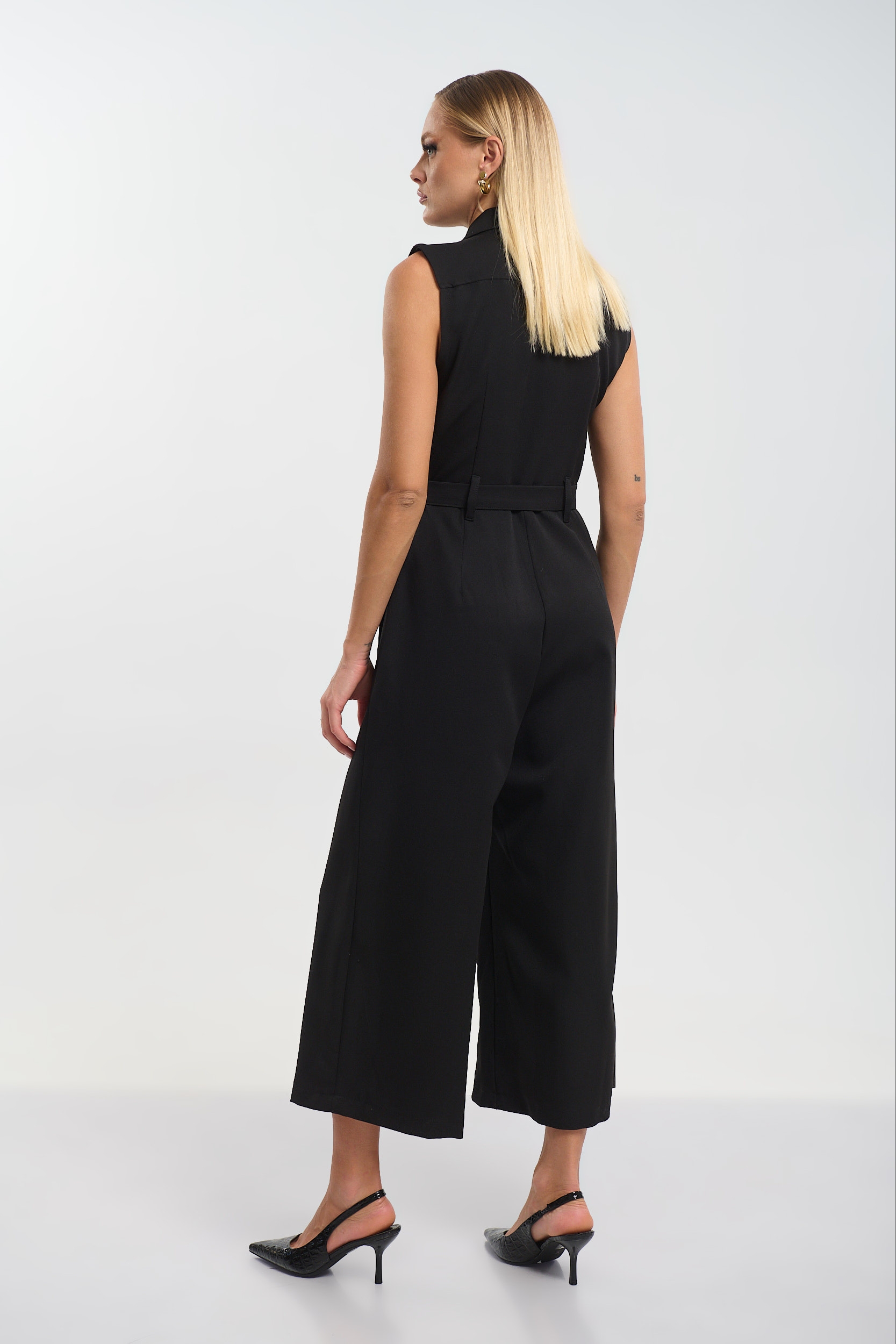 Kelly’s Ολόσωμη Αμάνικη Φόρμα Κρουαζέ με Δέσιμο &