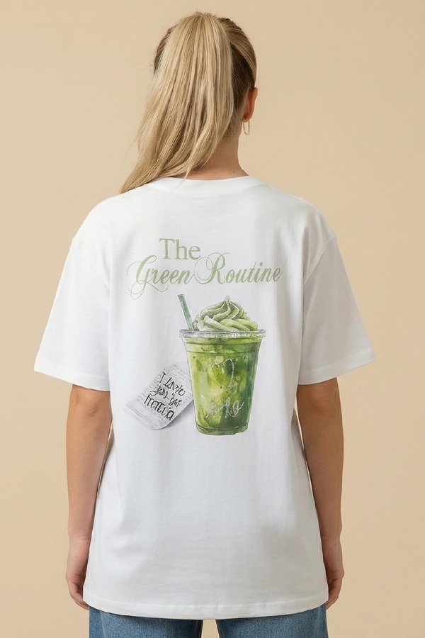 DEJAVU Women’s Green Routine Graphic T-Shirt